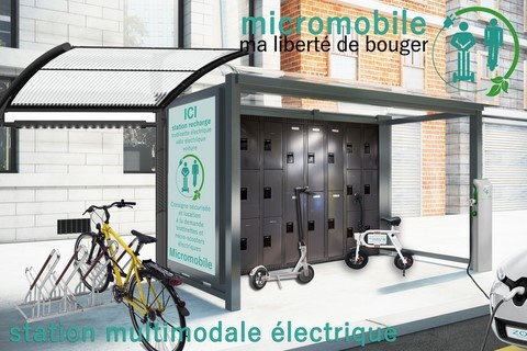Station multimodale électrique Micromobile